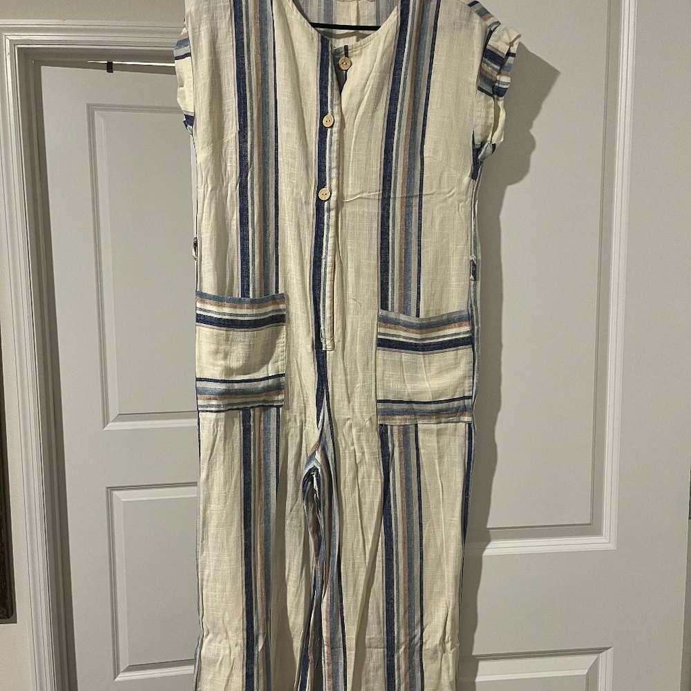 Short sleeve pant romper